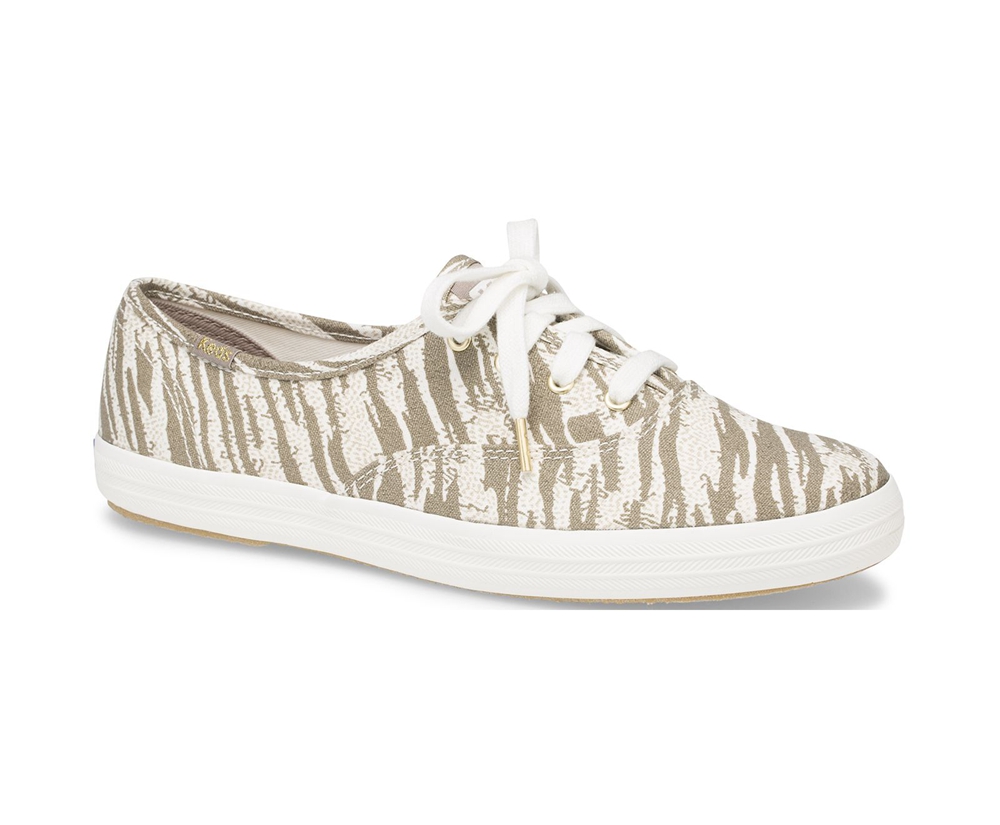 Zapatillas Keds Mujer Blancas - Washable Champion Animal - 516-XDZCUE